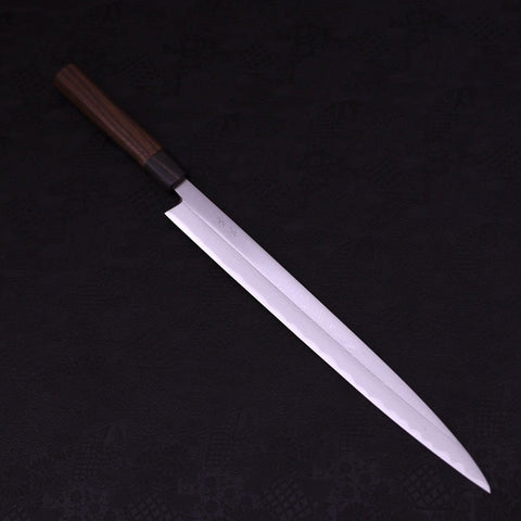 Yanagiba White Steel #1 Damascus Shitan Handle 330mm-[Musashi]-[Japanese-Kitchen-Knives]