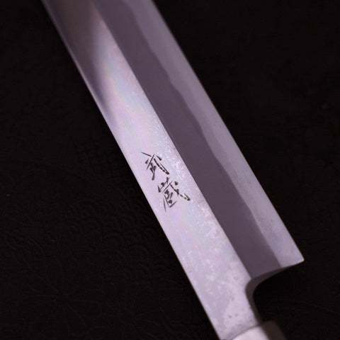 Yanagiba White Steel #1 Ebony Handle 300mm-[Musashi]-[Japanese-Kitchen-Knives]