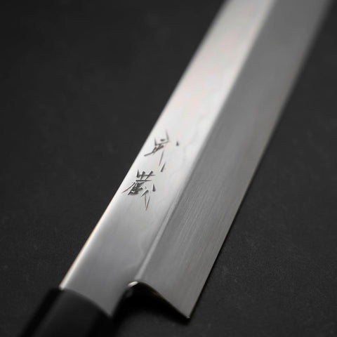 Yanagiba White Steel #2 Honyaki Buffalo Ebony Handle 270mm-[Musashi]-[Japanese-Kitchen-Knives]