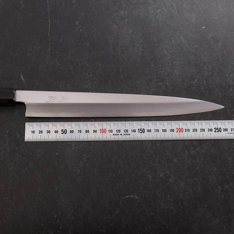 Yanagiba White Steel #2 Kasumi Buffalo Ebony Handle 270mm-[Musashi]-[Japanese-Kitchen-Knives]