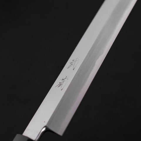 Yanagiba White Steel #2 Kasumi Buffalo Walnut Handle 270mm-[Musashi]-[Japanese-Kitchen-Knives]