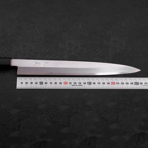 Yanagiba White Steel #2 Kasumi Buffalo Walnut Handle 270mm-[Musashi]-[Japanese-Kitchen-Knives]