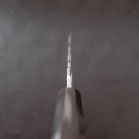 Yanagiba White Steel #2 Kasumi Chokin Sakura-Fuji Buffalo Ebony Handle 210mm-[Musashi]-[Japanese-Kitchen-Knives]