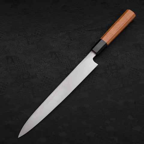 Yanagiba White Steel #2 Kurouchi Mango de Teca con Cuerno de Búfalo 225 mm